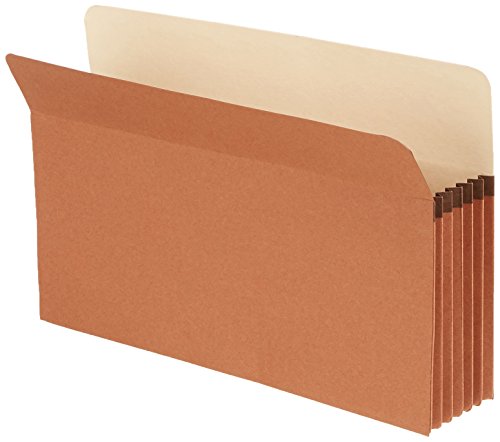 Amazon Basics Expanding File Pocket Folder Organizer, Legal Size, 5-1/4 Inch Expansion, 50-Pack, Red, 9.5 X 14.8 Inches #TOP3