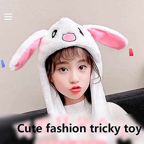 Pink Plush Bunny Hat, Bunny Hat Moving Ears, Interesting Airbag Rabbit Cap, Tricky funny hat, Best gift for Christmas, Parties, Birthday Parties, WeddingsUnisex