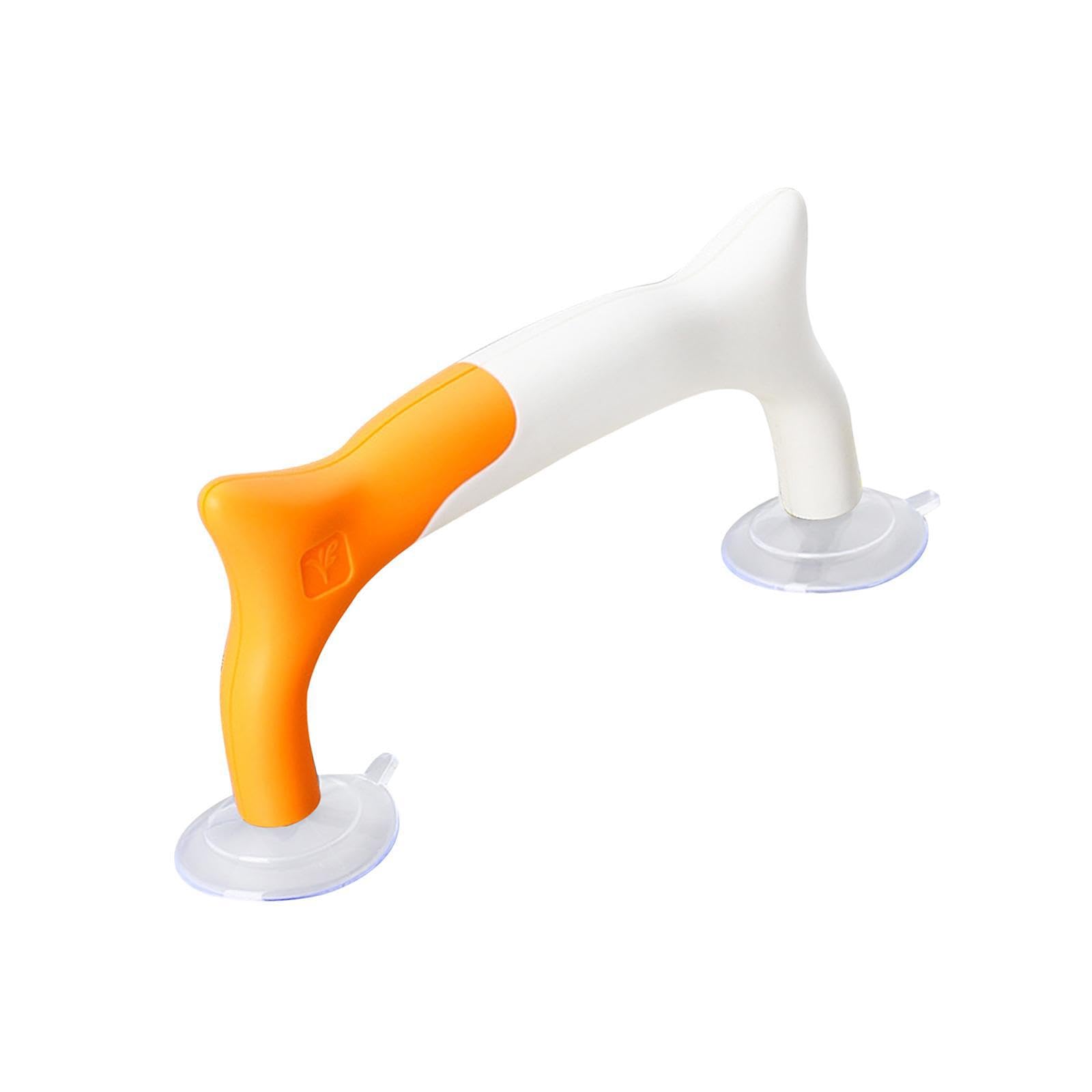KIXZSAZ Strong Adsorption Suction Cups Ruler Handle Designed For Secure Quilting Ruler Holder Ensuring Precision In Sewing Template Handle DIY Sewing Tool, Yellow White, 18x7.8cm