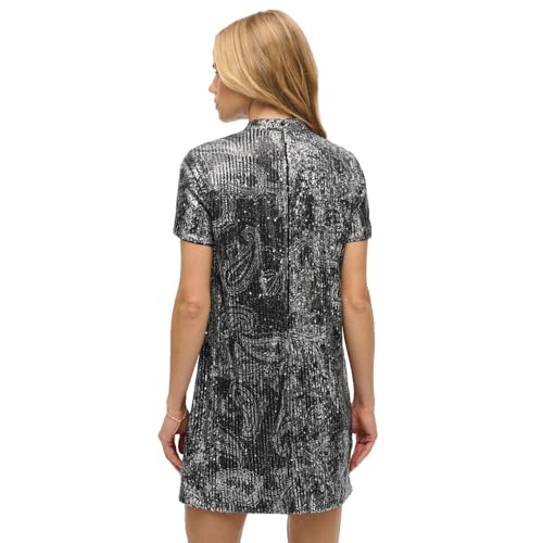 Superdry Para Mujer. W8012021A Vestido Sequin Plateado (S), Plata, Fiesta, PoliéSter, Manga Corta - 2