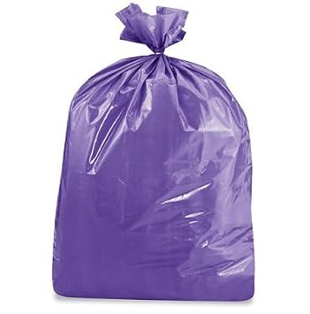 Purple Trash Bags 10, 33 GALLONS