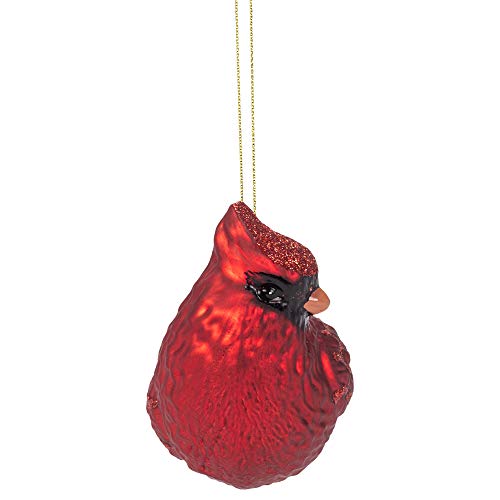Raz Imports Red Cardinal Bird Glass Christmas Tree Ornament 5.25 Inch #TOP1