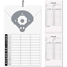 Eersida Baseball Lineup Board and 24 Pcs Baseball and Softball Lineup Cards for Coaches Dry Erase Line up Board Coaching Accessories Referee Marker Softball Boards Line up Card for Coach Must Haves