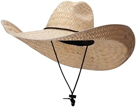 SOLID WING 7 Inch Brim Light Straw Hat - Natural OSFM