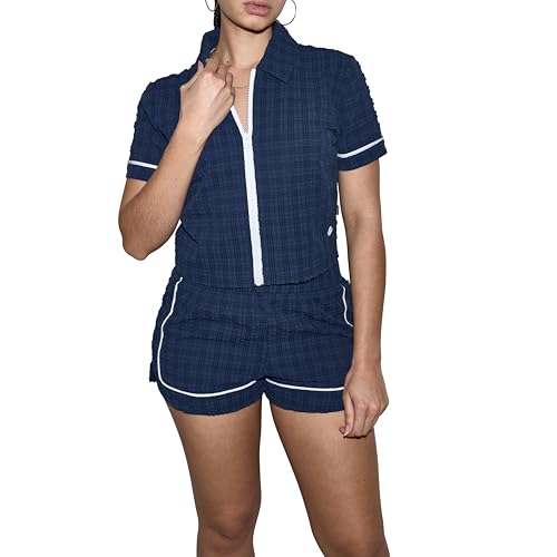 Converse Womens Festival Zip Polo Converse Navy Small