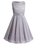 Ärmellos,geraffte Schulter, Blumen Spitze Oberteil verschönert mit Pailletten,verstecktem Reißverschluss auf der Rückseite.mit einer passenden abnehmbaren Strass-Schärpe.