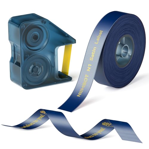 NIIMBOT N1 Satin Ribbon Set, Only for N1 Label Maker, Navy Blue