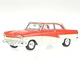Material: Druckguss NN Ford Taunus 17M P2 Coupe Deluxe 1958 rot Weiss Modellauto 1:43