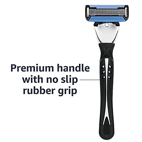 Amazon Basics 5Blade MotionSphere Razor for Men with Dual Lubrication and Precision Trimmer