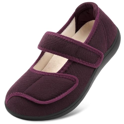 JOINFREE Womens Adjustable Diabetic Slippers