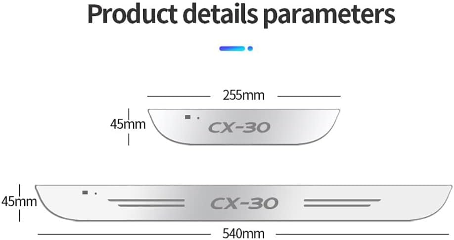 Lumières de Seuil de Porte LED Mazda CX-30 Induction Kick Plates - 4