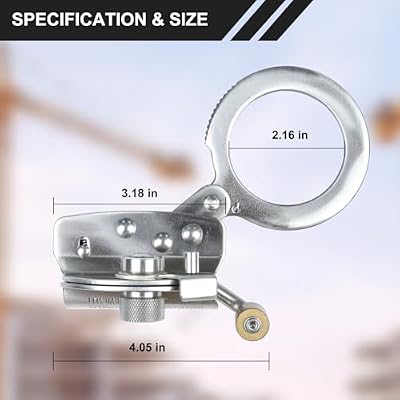 Stainless Steel Anti Panic Trailing Rope Grab, for 5/8 Rope Diameter Fall Protection