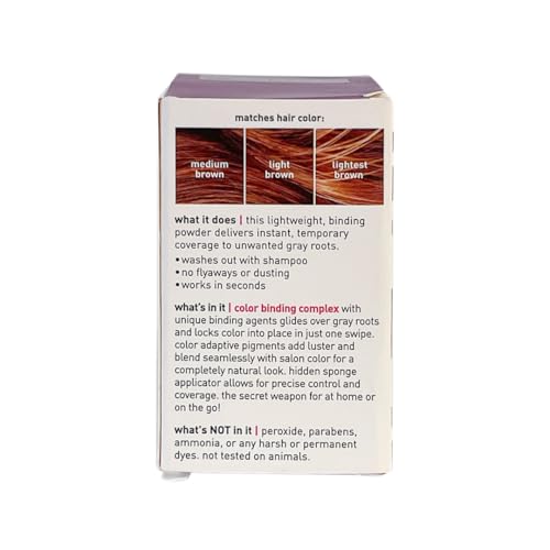 Image of Style Edit Root Touch Up Powder | Temporary Hair Color for Gray Roots and Thinning Hair | Salon-Quality, Transfer-Resistant Hair Concealer | Medium Brown, 0.13 oz (Pack of 5)