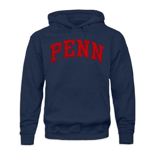Barnesmith University of Pennsylvania UPenn Quakers Hooded Sweatshirt, Veritas, Navy, Large