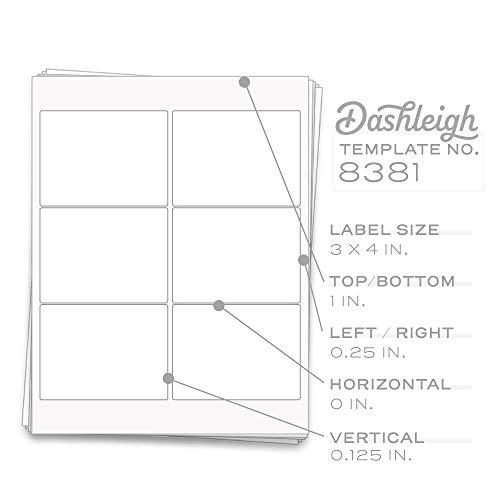 60 Large Beer Bottle White Printable Labels, 4X3 Inches (White Vinyl Waterproof (Inkjet Only)) #TOP2