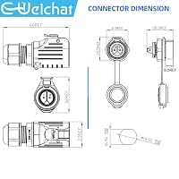 E-WeiChat EW-LP16 Wasserdichter Industriestecker IP68 Schnelles Einstecken Luftfahrt-Anschluss PBT-Schale Rundstecker Schnelle Freigabe Elektrischer Anschluss M16 2-9 Polig Gewindestutzen (8 Polig) – Ansicht 3