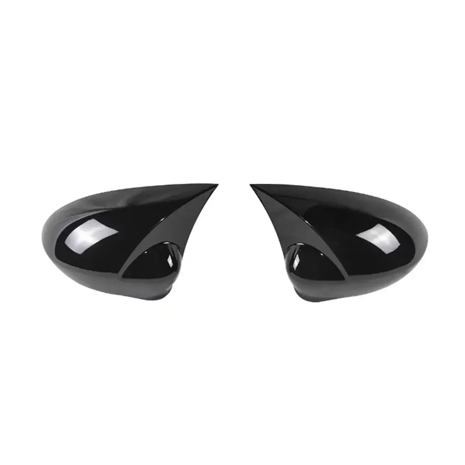 Rearview Mirror Cover Cap for Fiat for Punto 500 2009-2018 Rearview Side Mirror Cover Wing Cap Sticker Exterior Door Case Trim(Gloss Black)