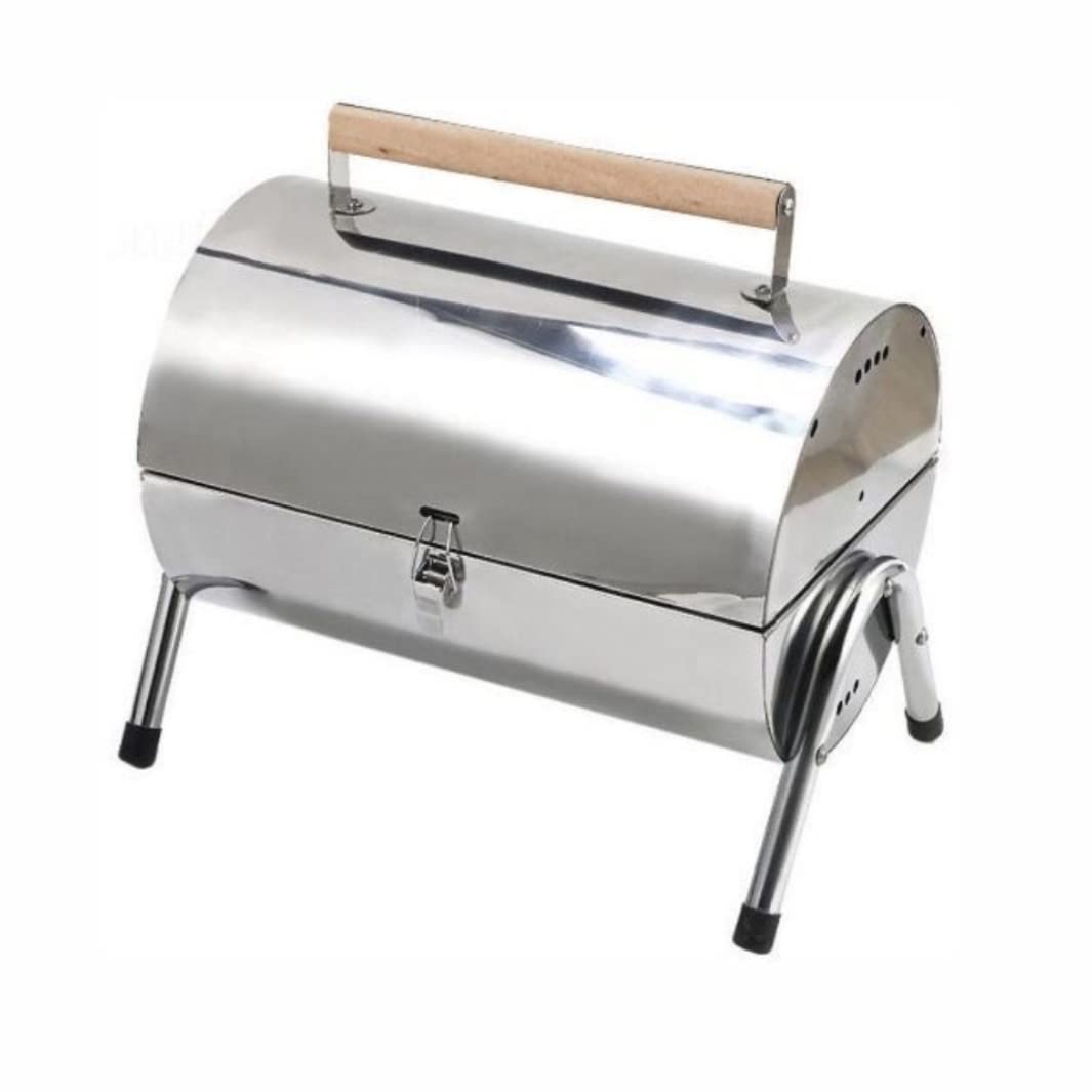Grille Węglowe Składany Grill Ze Stali Nierdzewnej Z Uchwytem Lekki Piec Do Grillowania Na Węgiel Drzewny Na Piknik Kempingowy Na Zewnątrz Grill Na Węgiel