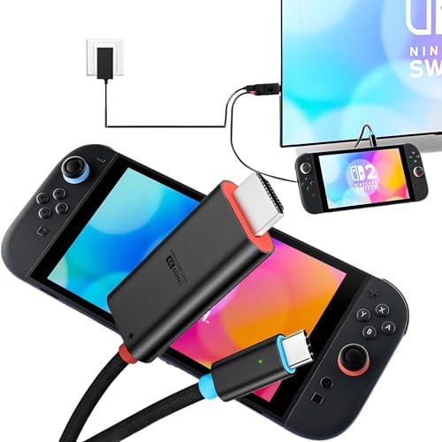 Switch 2 hbNyVo-ڂTVózXCb`2hbN HDMI2.0/4K@60Hz/PD100W Type-C o̓P[u ROG ALLY/X/Steam deck/Oled/^Switch/ELpTVhbN HDMIϊ ^