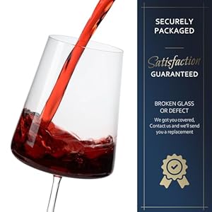 BENETI German Made Wine Glasses Set of 2 | 17oz Handmade Luxury Crystal Red & White Long Stem Wine Glasses | Unique Modern Shape, Packaged In Beautiful Ready-to Gift, Gift Box BENETI German Made Wine Glasses Set of 2 17oz Handmade Luxury Crystal Red White Long Stem Wine Glasses Unique Modern Shape Packaged In Beautiful Ready to Gift Gift Box