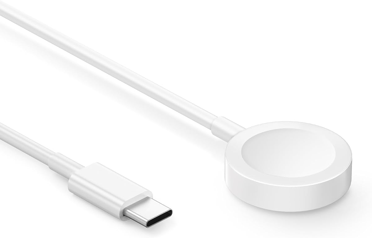 Fast Charger for Apple Watch Charger Cable, Magnetic iWatch Charger to USB C 5FT Cable for Apple iWatch Series Ultra/10/9/8/7/6/SE/5/4/3/2, White