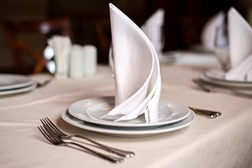 Cotton Craft White Dinner Napkins - Set Of 12 Pure Cotton Soft Cloth Napkins - Durable Washable Hotel Quality Everyday Lunch Table Restaurant Wedding Event Party Gift Reusable Napkin - Oversized 20X20 #TOP5