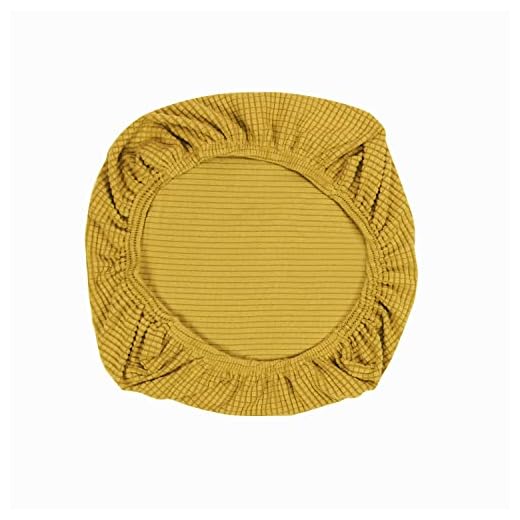 Yikko Fundas de asiento elásticas de spandex para sillas, lavables, para sillas de oficina, sillas de comedor, bares, bodas, decoración (amarillo parduzco)