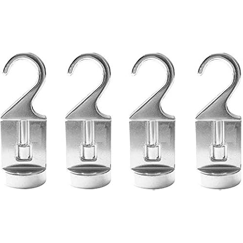 Cooks Standard 02567 Pot Rack Solid Cast Swivel Hooks, Aluminum, Silver Cover