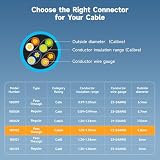 Cable Matters 100 sztuk ekranowanego złącza RJ45 Cat 6A (końcówki Cat 6A / złącze Cat6A / wtyczki modułowe RJ45/wtyczki Ethernet/złącze sieciowe) do stałego lub skręconego kabla Ethernet S/FTP