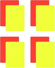 XICHENGSHIDAI Fußball Schiedsrichterkarten 4 Paar rot gelb PVC Warnkarten | Enthält 4 Paar rot-gelbe PVC-Warnkarten für den Sportunterricht, Schulspiele, Jugendclubs, Trainer und Training.