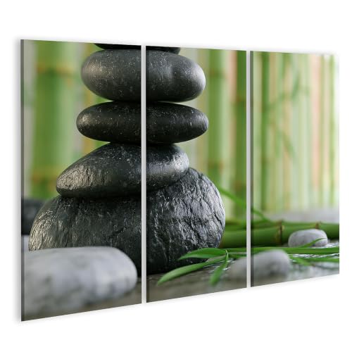 Tableau sur toile galets pour instaurer une ambiance zen dans votre salon