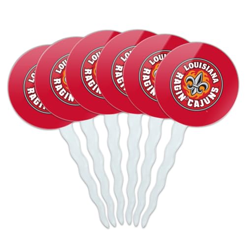 University of Louisiana at Lafayette Primary Logo Cupcake Picks Toppers