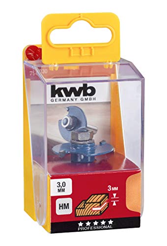 kwb Scheibennutfräser Ø 3 mm, hartmetallbestückt mit präzisem Spannschaft und optimierter Schneidengeometrie für ein exaktes Fräsbild