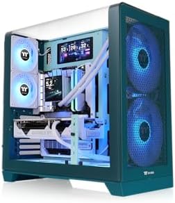 Thermaltake View 390 Air; Mid Tower; 2x120mm CT Fans Included; 360mm Radiator Support; 420mm GPU Clearance; Hidden Connector Support; Rotatable PCIe Slots; Transformative Teal; CA-11F-00MTWN-00