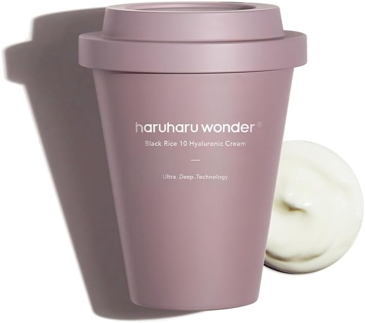 Creme hidratante facial HARUHARU wonder Black Rice com ácido hialurônico, fragrância de lavanda, 90 mL