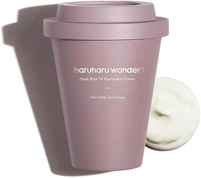haruharu Black Rice 10 Hyaluronic Cream, 3.0 fl.oz, Lavender Scent, Vegan
