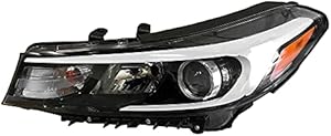 AutoModed Aftermarket Halogen Headlamp Headlight Assembly Without LED Replaces 92101-B0700 92101B0700 KI2502201 Compatible with 2017 2018 Forte & Forte5 | Left Driver Side 1pc | By AutoModed