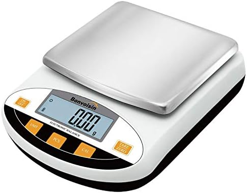 Bonvoisin Lab Scale 3000gx0.01g Digital Precision Analytical Balance 10mg High Precision Electronic Balance Jewelry Scale Kitchen Scale Scientific Scale Laboratory Scale Balance (3000gx0.01g)