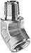 Parker Stainless Steel 316 Pipe Fitting, 45 Degree Street Elbow, 1/4" NPT Male X 1/4" NPT Female