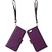 iPhone 6s /6 Case, Wisdompro Premium PU Leather 2-in-1 Protective [Folio Flip Wallet] Case with Credit Card Holder/Slots and Wrist Lanyard for Apple 4.7-inch iPhone 6s /6 (Purple)