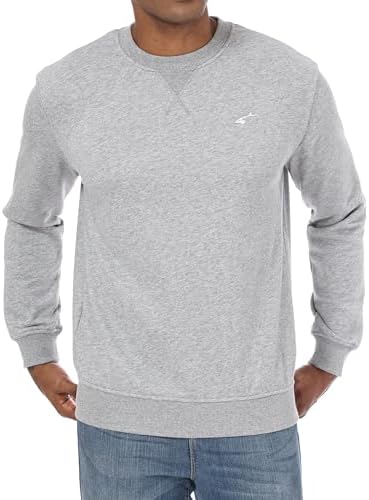 Yageshark Sweatshirt Herren Baumwolle Ohne Kapuze Basic Pullover mit Rundhalsausschnitt Männer Langarmshirt für Freizeit & Sport