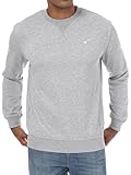 Yageshark Sweatshirt Herren Baumwolle Ohne Kapuze Basic Pullover mit Rundhalsausschnitt Männer Langarmshirt für Freizeit & Sport