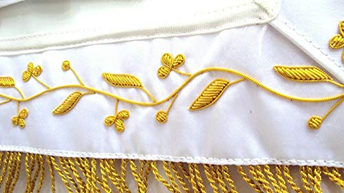 Hand Embroidered Master Mason White Apron #TOP14
