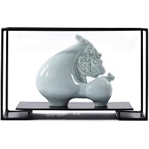 Chinese Celadon Porcelain Horse Zen Decoration Tea Room Decoration