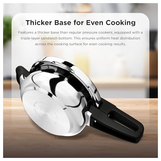 Butterfly Curve 2 Litres Stainless Steel Outer Lid Pressure Cooker | TRIPLY Base | Induction & Gas Stove Compatible | Triple Safety | ISI Certified | 5 Years Manufacturer's Warranty