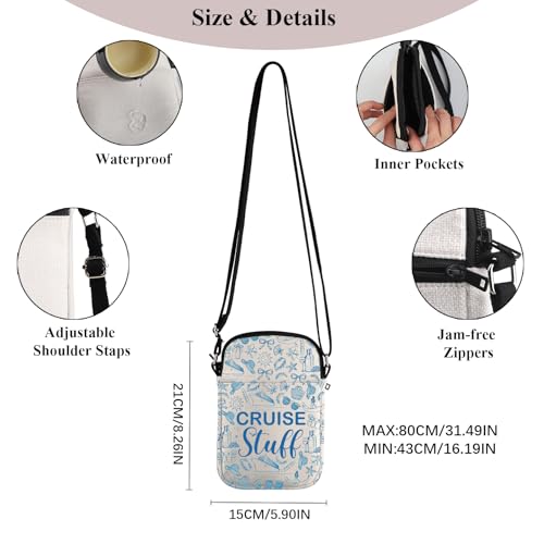 PWHAOO Cruise Lover Gift Cruise Stuff Crossbody Bag Family Cruise Travel Bag Cruise Vacation Trip Gift2