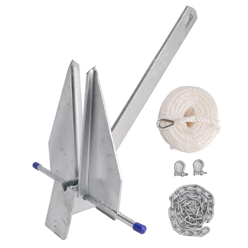 VIPIH Heavy Duty Boat Anchor 10 lbs Boat Slide Anchor Kit with Chain and Rope Set Compatible with Pontoon Deck Fishing and Sailboats by VIPIH - Image 3