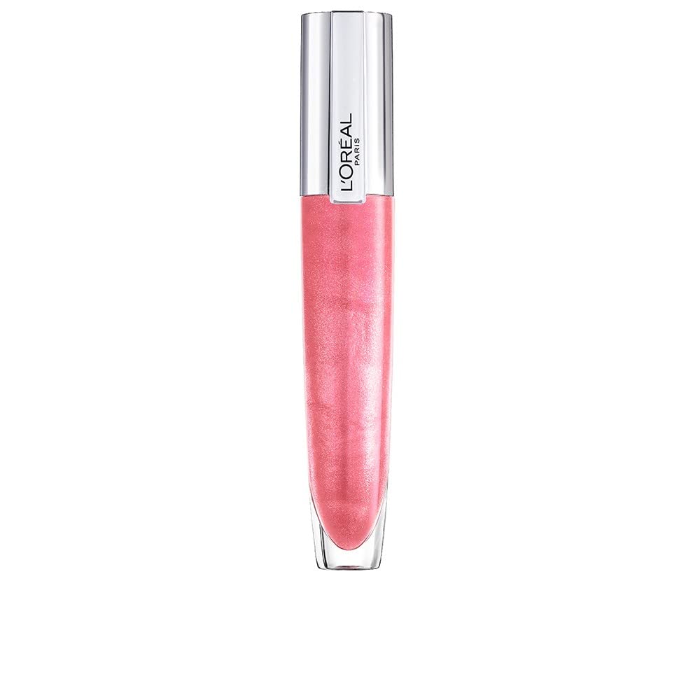L'Oreal Paris Paradise Glow Balm-in-Gloss – Plumping Lip Gloss with Hyaluronic Acid & Collagen, Lightweight, non-sticky with intense hydration – Non-Sticky, Nourishing Formula, 406 Amplify