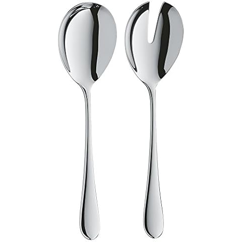 WMF Merit Salatbesteck Edelstahl 23,4 cm, Salatgabel, Servierlöffel, Cromargan protect Edelstahl poliert, kratzbeständig Cover