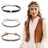 DOCILA 3 Pcs Hat Bands for Womens Cowboy Hats Men Western Cowgirl Hat Belt Panama Rancher Fedora Hats Headband Strap Decoration Accessories